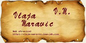Vlaja Maravić vizit kartica